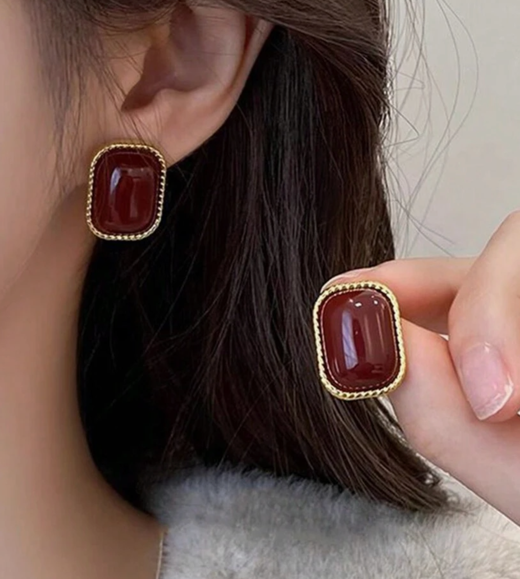 Boucles d'oreille Bordeaux